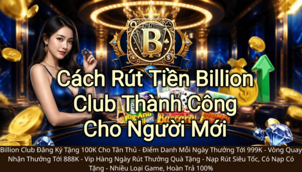 Hướng dẫn xử lý khi rút tiền Billion Club chậm hoặc chưa nhận được.
